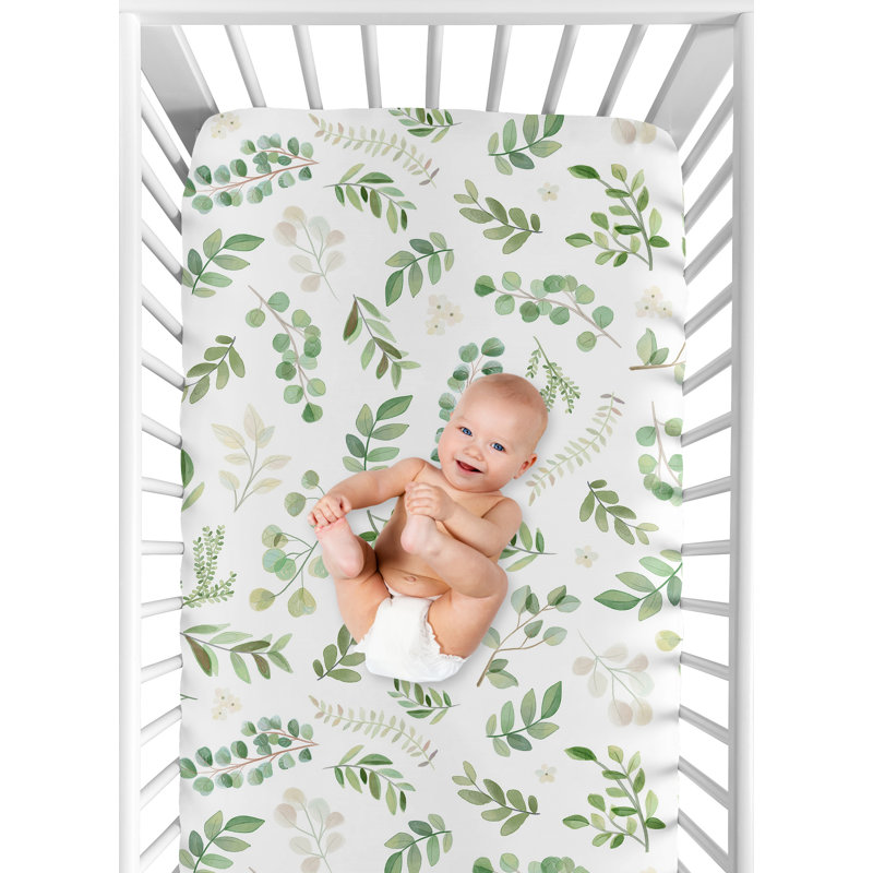 Sweet Jojo Designs Botanical Floral Leaf Fitted Crib Sheet Reviews Wayfair Canada